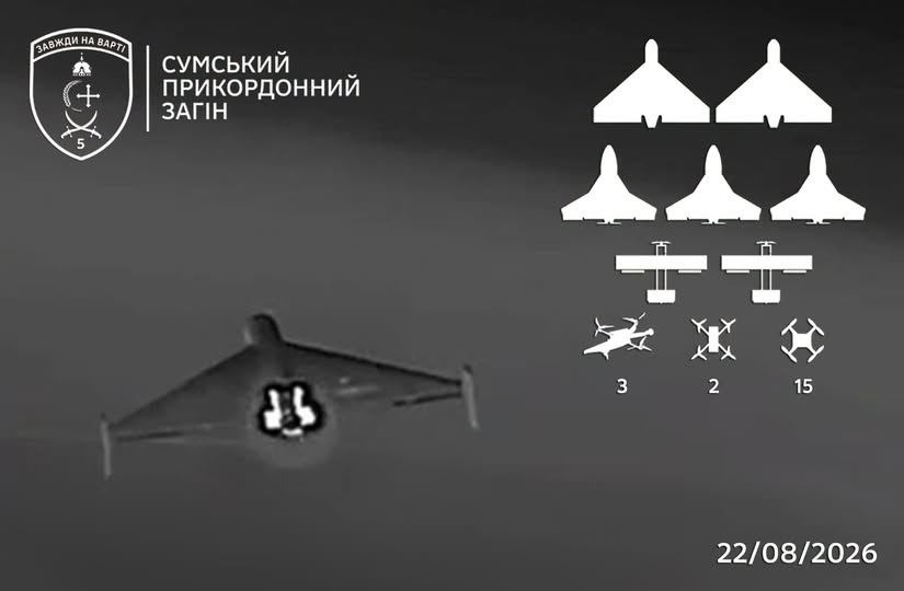 За добу прикордонники знищили майже три десятки російських БпЛА у небі над Сумщиною