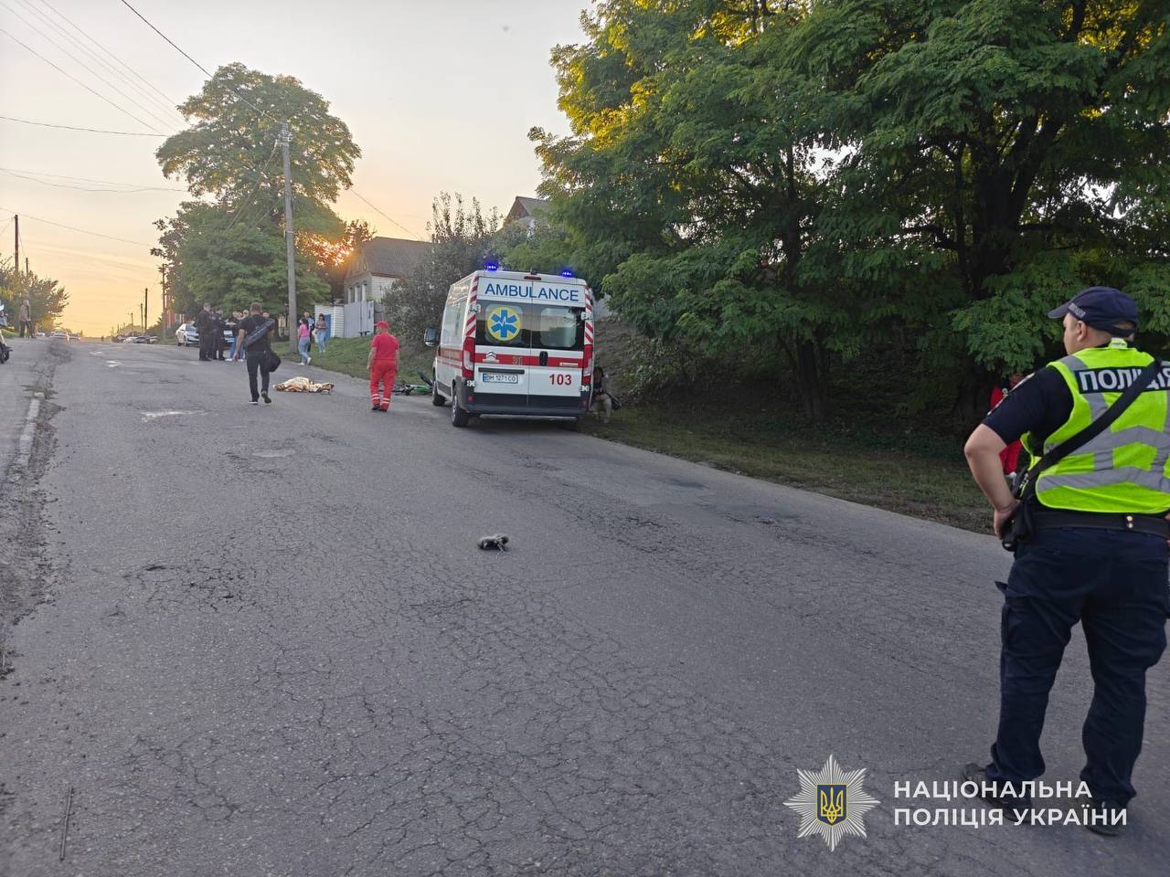 На Сумщині 18-річний мотоцикліст насмерть збив дитину і втік з місця ДТП
